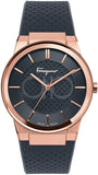Salvatore Ferragamo Sapphire Black Dial Black Silicone Strap Watch for Men - SFHP00420