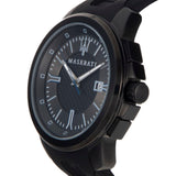 Maserati SFIDA Black Dial Black Rubber Strap Watch For Men - R8851123004