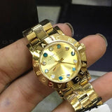 Marc Jacobs Amy Dexter Gold Dial Gold Steel Strap Watch for Women - MBM3218