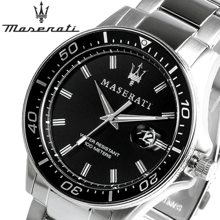 Maserati SFIDA Quartz Black Dial Stainless Steel Watch For Men - R8853140002