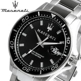 Maserati SFIDA Quartz Black Dial Stainless Steel Watch For Men - R8853140002