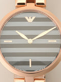 Emporio Armani Arianna Quartz Grey Dial Rose Gold Steel Strap Watch For Women - AR11220