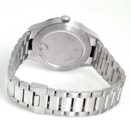 Tudor Style Automatic Burgundy Red Dial Silver Steel Strap Watch for Men - M12710-0015