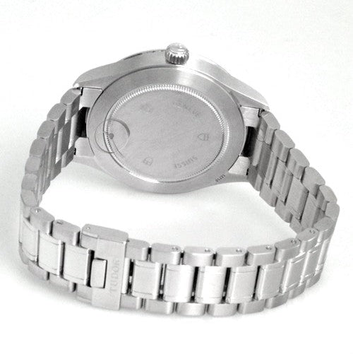 Tudor Style Automatic Black Dial Silver Steel Strap Watch for Men - M12710-0003