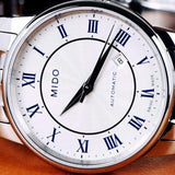 Mido Baroncelli III Automatic Silver Dial Silver Steel Strap Watch For Men - M8600.4.21.1