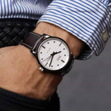 Mido Multifort Automatic Silver Dial Black Leather Strap Watch For Men - M005.430.16.031.80