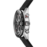 Tag Heuer Carrera Chronograph Black Dial Black Rubber Strap Watch for Men - CBN2A1AA.FT6228