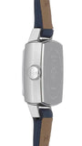 Tissot Lovely Square Silver Dial Blue Leather Strap Watch For Women - T058.109.16.031.00