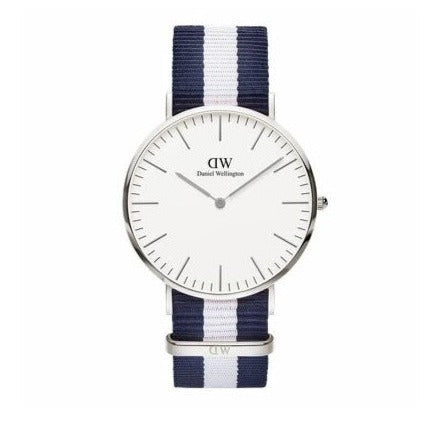 Daniel Wellington Classic Glasgow White Dial Two Tone NATO Strap Watch For Men - DW00100018