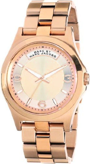 Marc Jacobs Baby Dave Rose Gold Dial Rose Gold Steel Strap Watch for Women - MBM3235