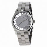 Marc Jacobs Henry Transparent Silver Dial Silver Steel Strap Watch for Women - MBM3205