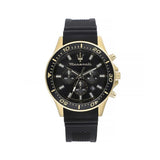 Maserati SFIDA Chronograph Black Dial Rubber Strap Watch For Men - R8871640001