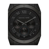 Michael Kors Brecken Chronograph Black Dial Black Steel Strap Watch For Men - MK8482