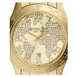 Michael Kors Layton Chronograph Gold Dial Gold Steel Strap Watch for Women - MK5959