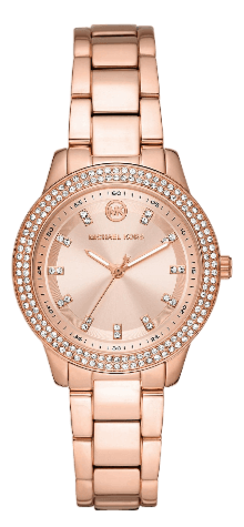 Michael Kors Tibby Pave Rose Gold Dial Rose Gold Steel Strap Watch for Women - MK1058