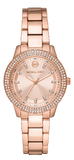 Michael Kors Tibby Pave Rose Gold Dial Rose Gold Steel Strap Watch for Women - MK1058