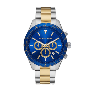 Michael Kors Layton Chronograph Blue Dial Two Tone Steel Strap Watch For Men - MK8825
