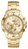 Fossil Garrett Chronograph Gold Dial Gold Steel Strap Watch for Men - FS5772
