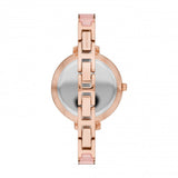 Michael Kors Jaryn Analog Gold Dial Pink Steel Strap Watch For Women - MK4343