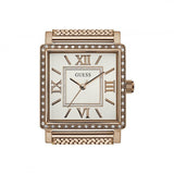 Guess Highline Off White Dial Rose Gold Stainless Steel Mesh Strap Watch For Women - W0826L3