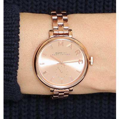 Marc Jacobs Sally Rose Gold Dial Rose Gold Steel Strap Watch for Women - MBM3364