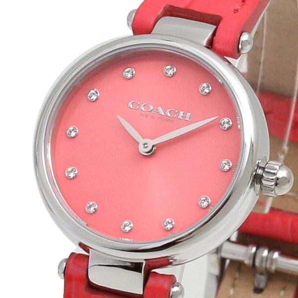 Coach Park Pink Dial Pink Leather Strap Watch for Women - 14503536