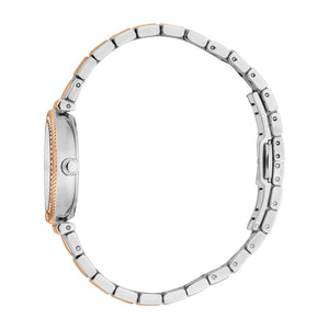 Just Cavalli Chiarezza Snake Core Silver Dial Two Tone Steel Strap Watch for Women - RC5L078M0075