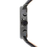 Tommy Hilfiger Aden Chronograph Black Dial Black Leather Strap Watch for Men - 1791310