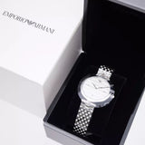 Emporio Armani Arianna Analog White Dial Silver Steel Strap Watch For Women - AR11195