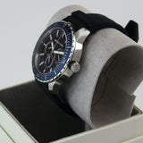Michael Kors Cunningham Multifunction Blue Dial Black Rubber Strap Watch For Men - MK7160