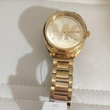 Michael Kors Janelle Gold Dial Gold Steel Strap Watch For Women - MK7086