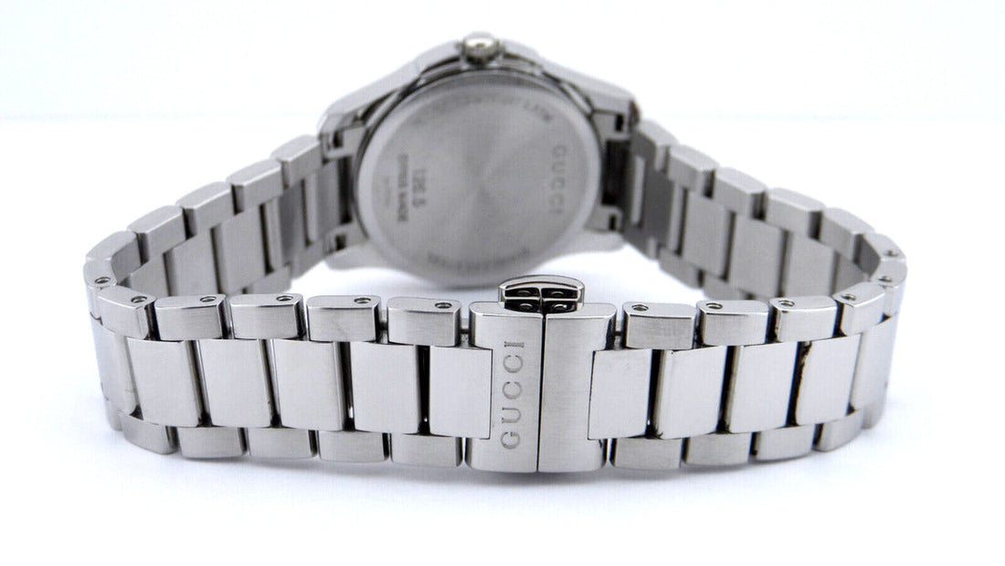 Gucci G Timeless Quartz Silver Dial Silver Steel Strap Watch For Women - YA126551