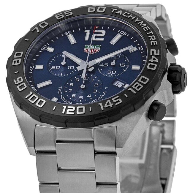 Tag Heuer Formula 1 Chronograph Blue Dial Silver Steel Strap Watch for Men - CAZ101AV.BA0842