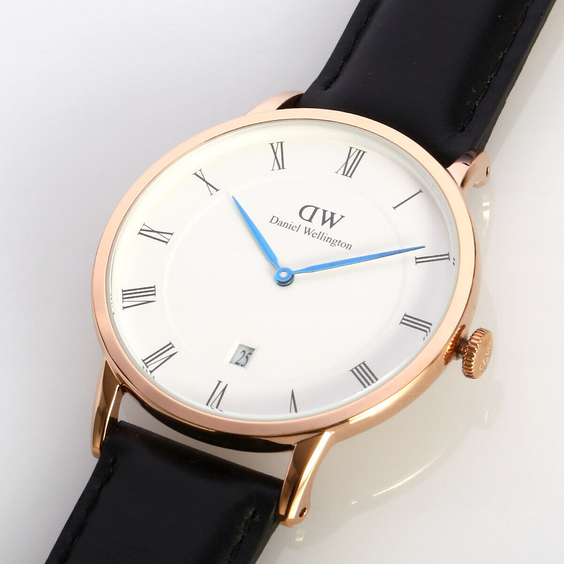 Daniel Wellington Classic Sheffield White Dial Black Leather Strap Watch For Men - DW00100084
