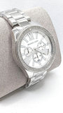 Michael Kors Wren Chronograph Silver Dial Silver Steel Strap Watch for Women - MK7429