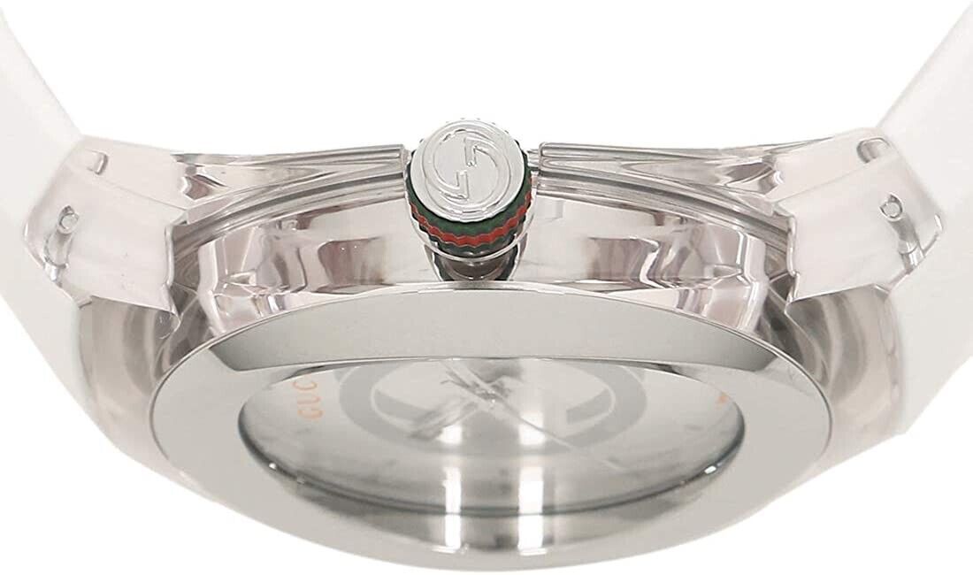 Gucci Sync XXL White Dial White Rubber Strap Watch For Men - YA137102