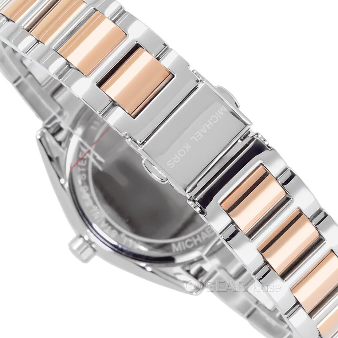 Michael Kors Janelle Silver Dial Two Tone Steel Strap Watch For Women - MK7383