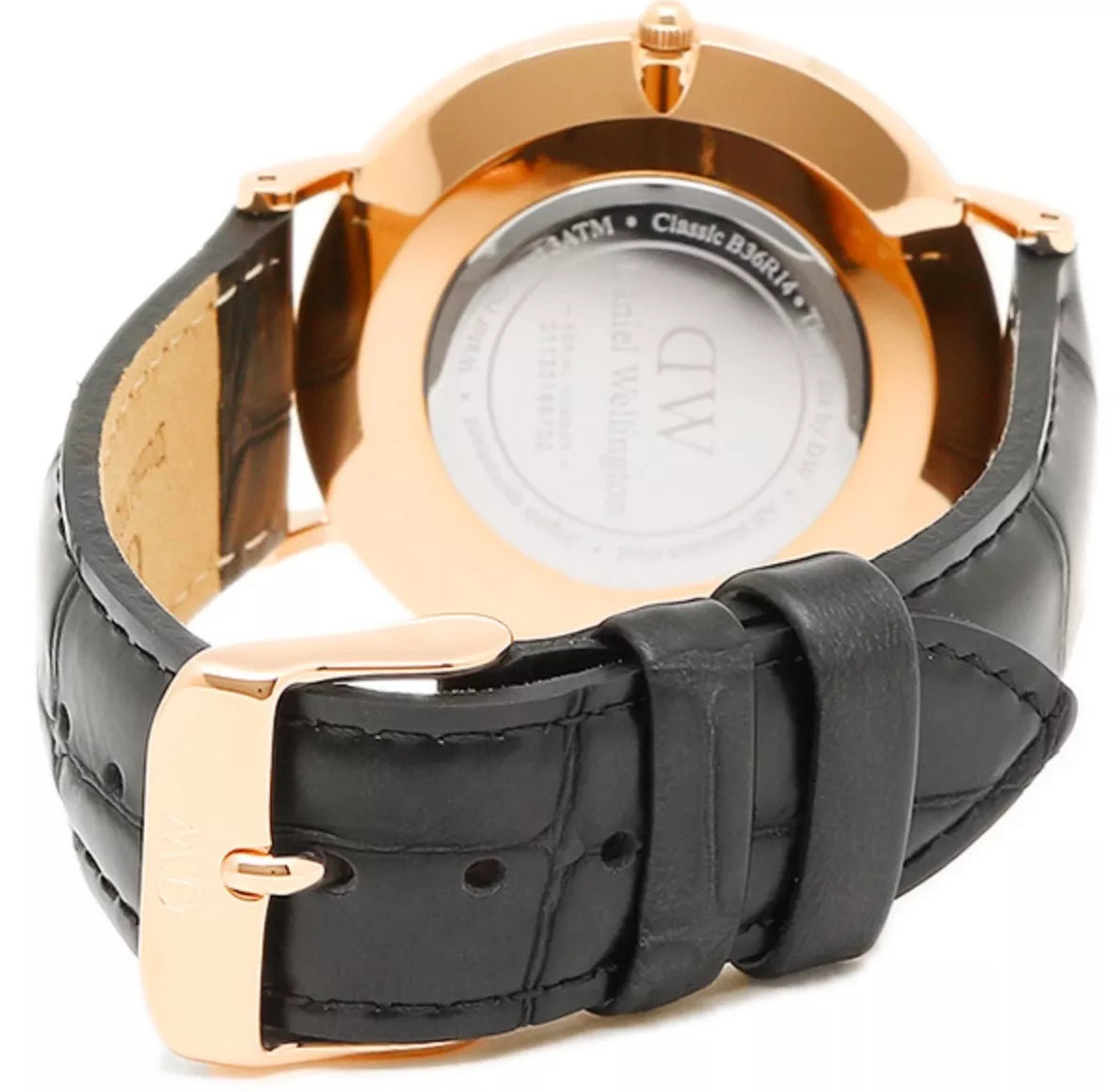 Daniel Wellington Classic Reading Black Dial Black Leather Strap Watch For Women - DW00100141