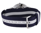 Daniel Wellington Classy Glasgow White Dial Two Tone Nylon Strap Watch For Women - DW00100082