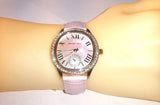 Michael Kors Sage Three-Hand Mother of Pearl Pink Dial Pink Leather Strap Watch for Women - MK4820