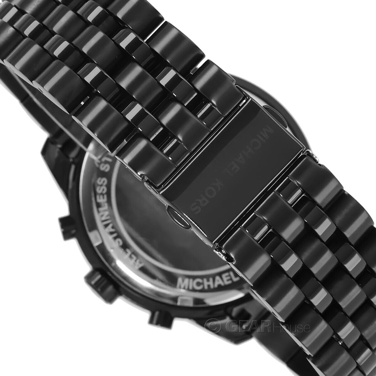 Michael Kors Cunningham Chronograph Black Dial Black Steel Strap Watch For Men - MK8965