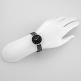 Daniel Wellington Petite Ashfield Black Dial Black Mesh Strap Watch For Women - DW00100246