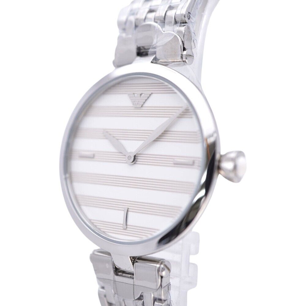 Emporio Armani Arianna Analog White Dial Silver Steel Strap Watch For Women - AR11195