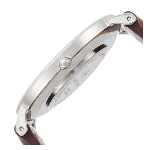 Daniel Wellington St Mawes White Dial Brown Leather Strap Watch For Men - DW00100052