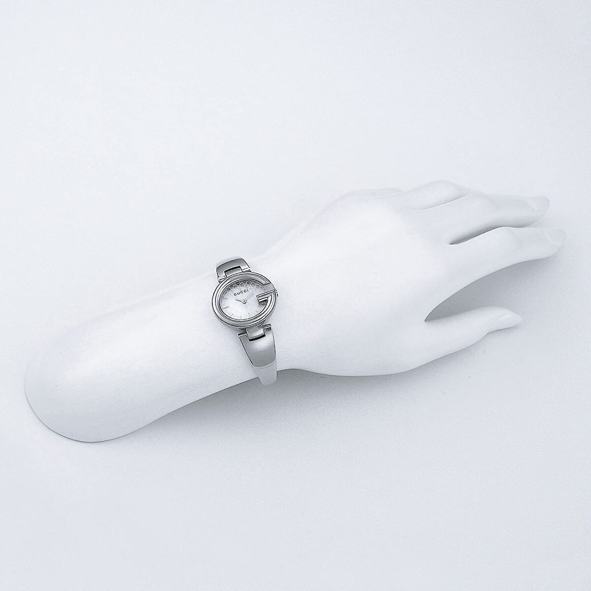 Gucci Guccissima Quartz Silver Dial Silver Steel Strap Watch For Women - YA134511