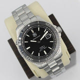 Tag Heuer Aquaracer Caliber 5 Automatic Black Dial Silver Steel Strap Watch for Men - WAK2110.BA0830