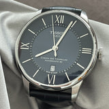 Tissot Chemin Des Tourelles Powermatic 80 Blue Dial Blue Leather Strap Watch for Men - T099.407.16.048.00