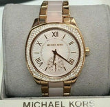 Michael Kors Bryn Rose Gold Dial Two Tone Steel Strap Watch for Women - MK6135
