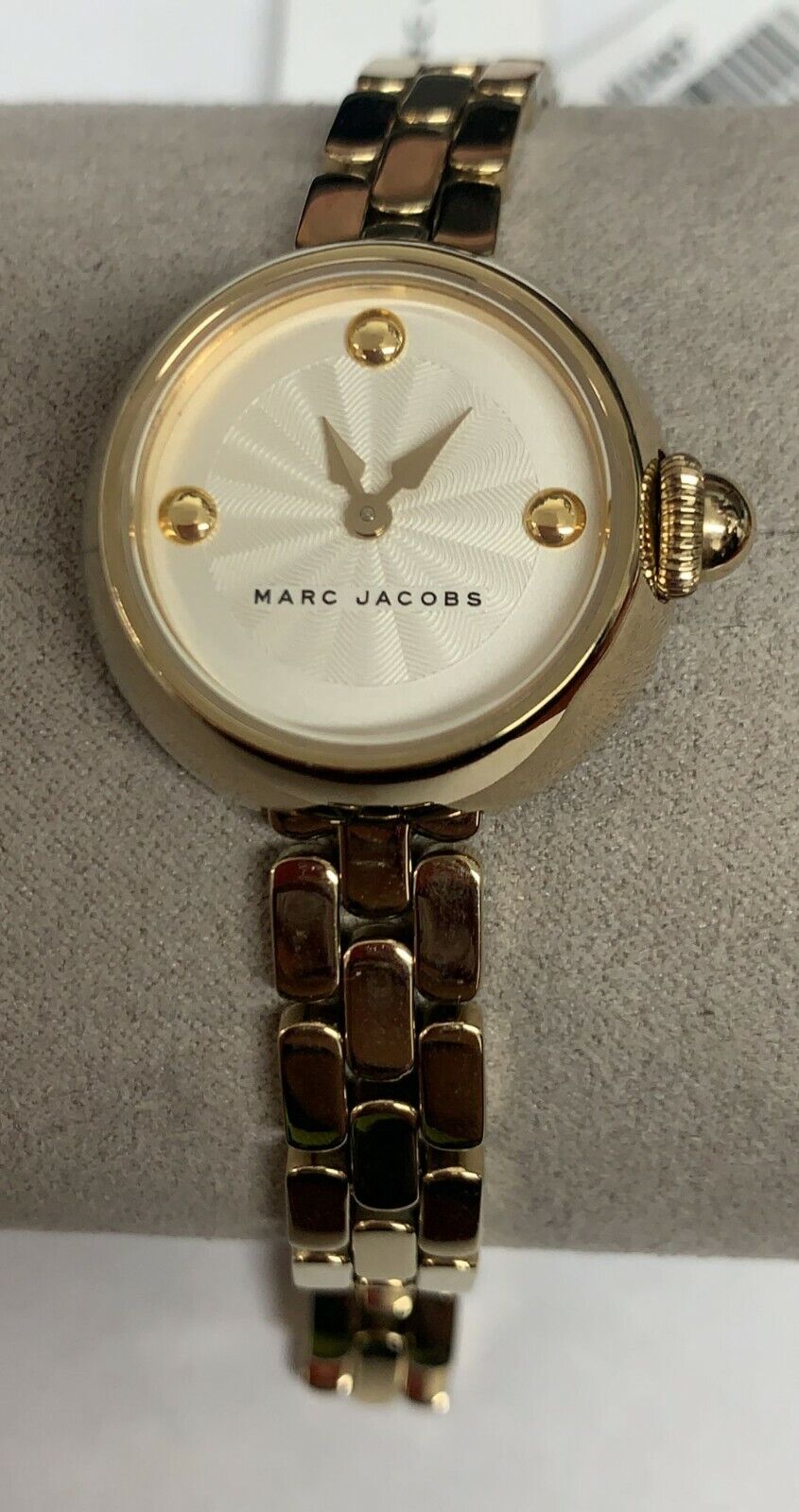 Marc Jacobs Courtney White Dial Gold Steel Strap Watch for Women - MJ3457