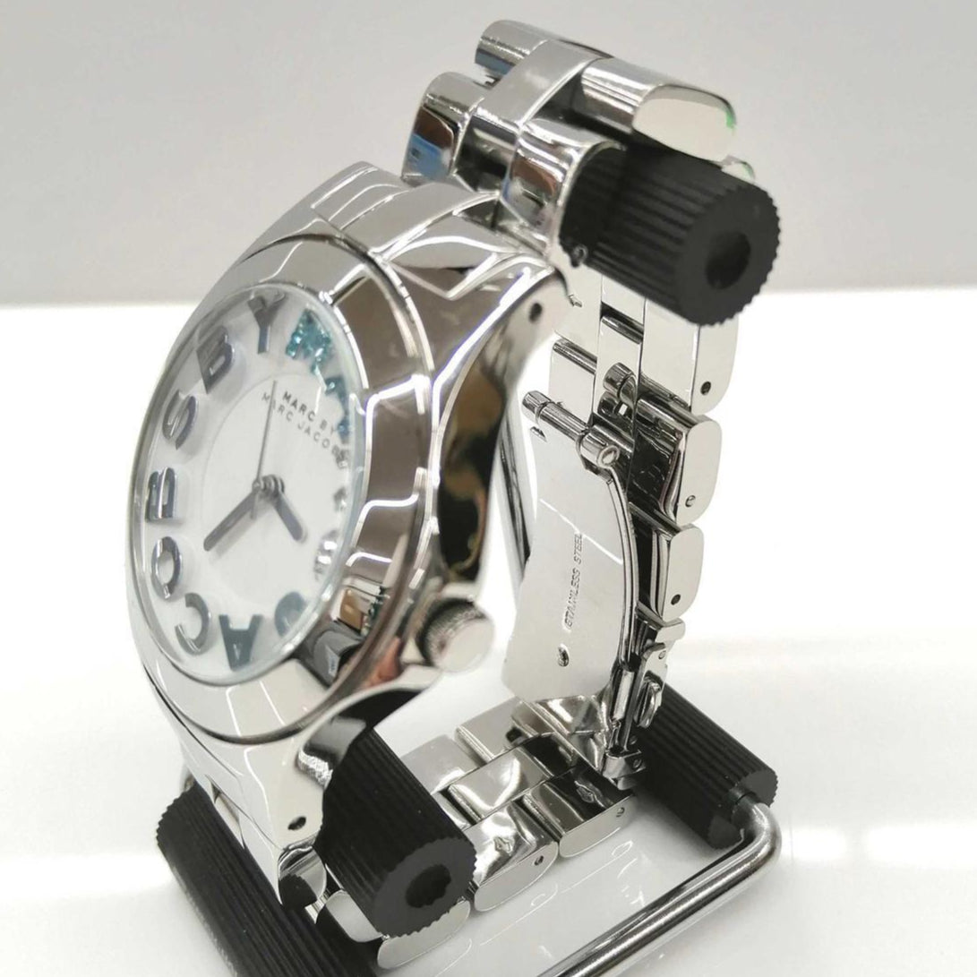 Marc Jacobs Rivera White Dial Silver Steel Strap Watch for Women - MBM3136